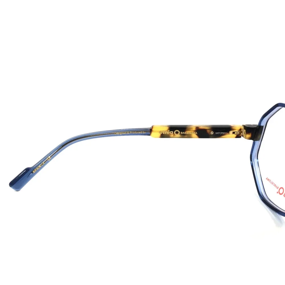Etnia Barcelona Eyeglasses Frames STELE BLHV Blue Havana Heptagonal 56-16-138